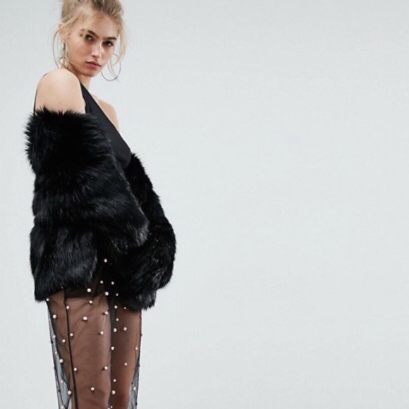 ASOS Pants - 🥂NYE SPECIAL🥂 Pink Pearl Embellished Black Pants